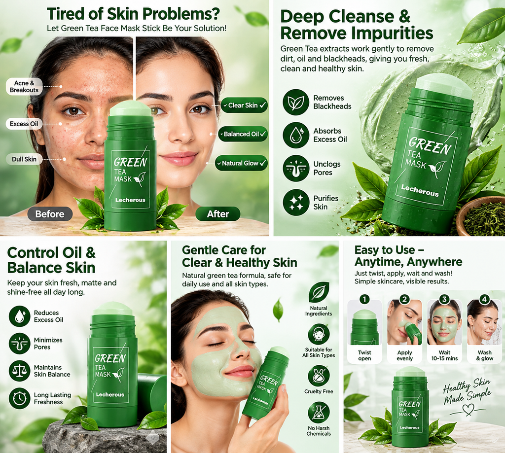 Rovexaa Green Tea Stick Face Mask